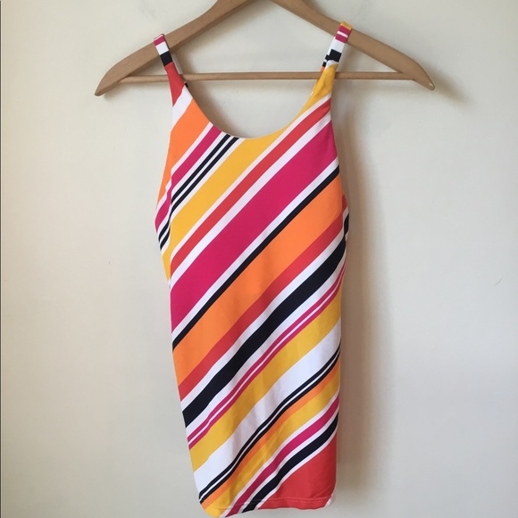 Nautica Swim Nautica High Neck Criss Cross Back Tankini Swim Top